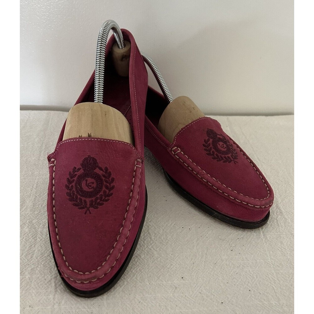 VTG 1980s Liz Claiborne Hot Pink Suede Leather Loafers Womens Size 8 Barbie
